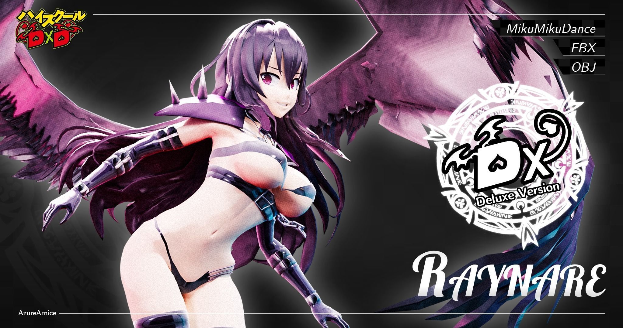 Highschool DxD - Raynare MMD Model DELUXE Low-poly 3D model_2