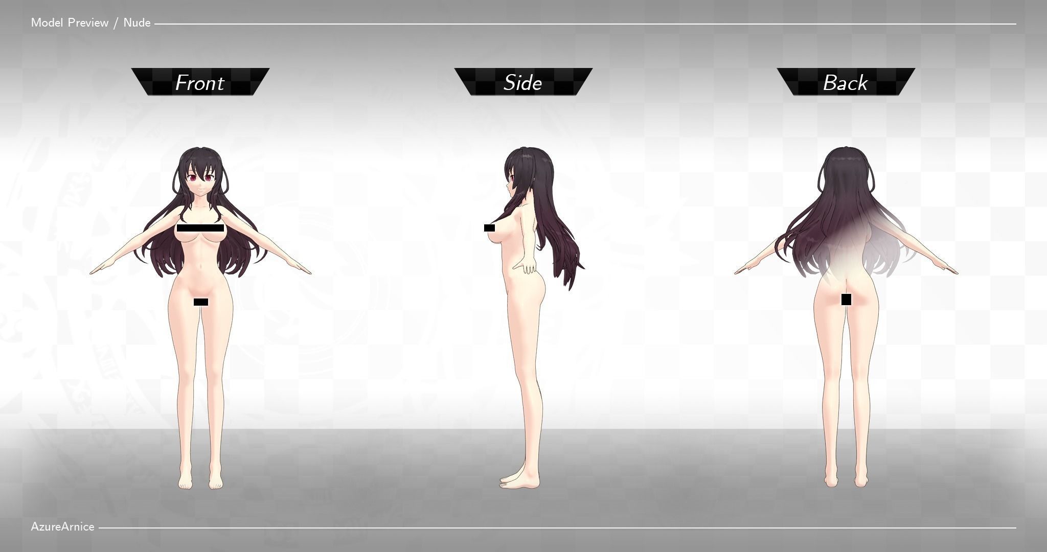 Highschool DxD - Raynare MMD Model DELUXE Low-poly 3D model_8