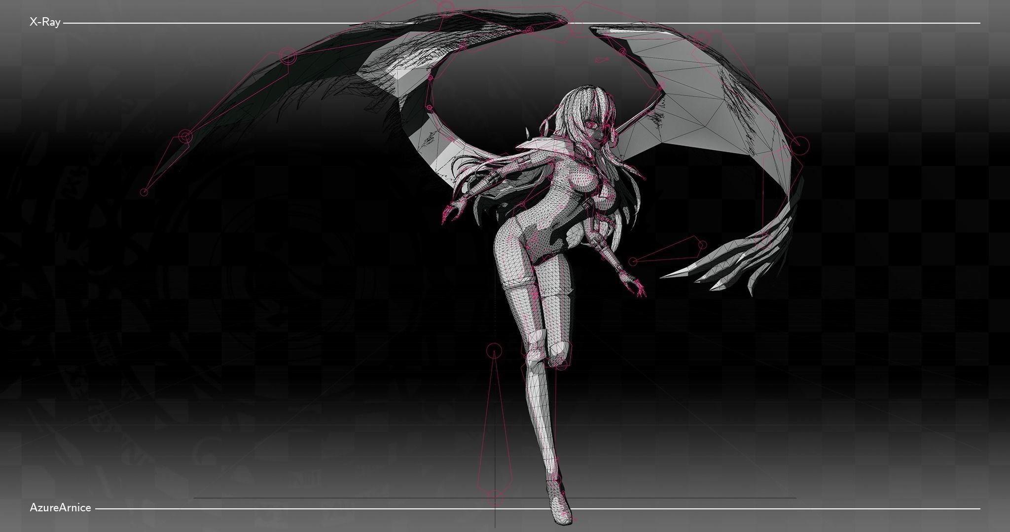 Highschool DxD - Raynare MMD Model DELUXE Low-poly 3D model_9