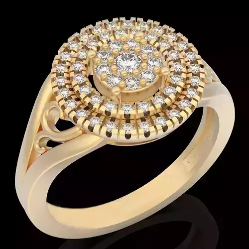 Lux ring silver gold sterling printable jewelry 3D model