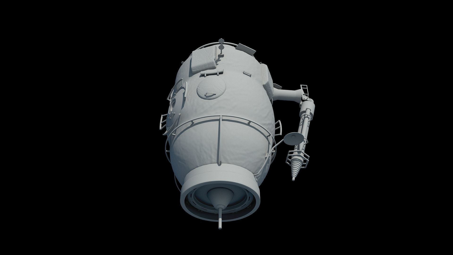 High quality 3D model Poisk ISS module 3D model | CGTrader