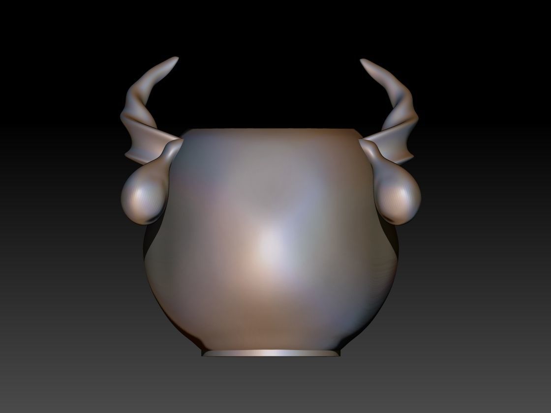 the cow face vase 3D print model_5