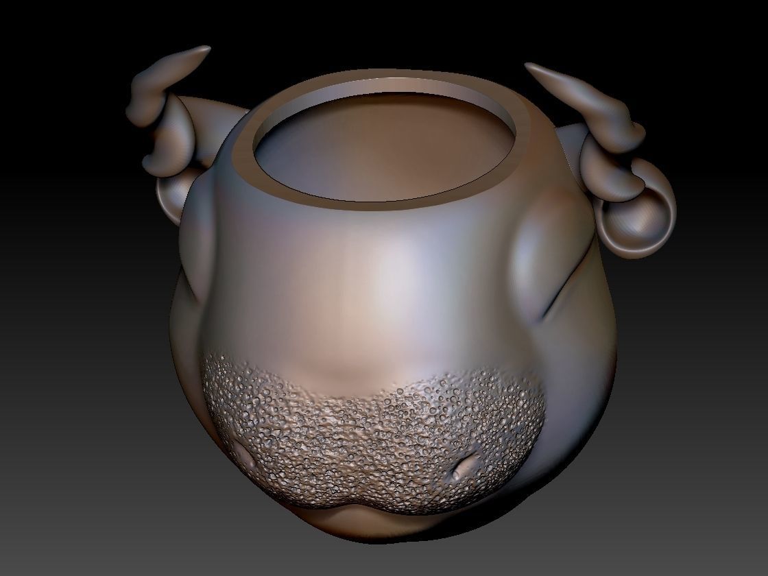 the cow face vase 3D print model_7