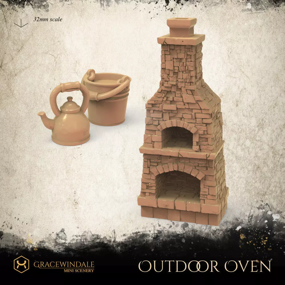 Outdoor oven 3D print model_0
