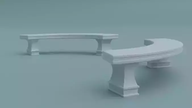 Garden Park marble bench 