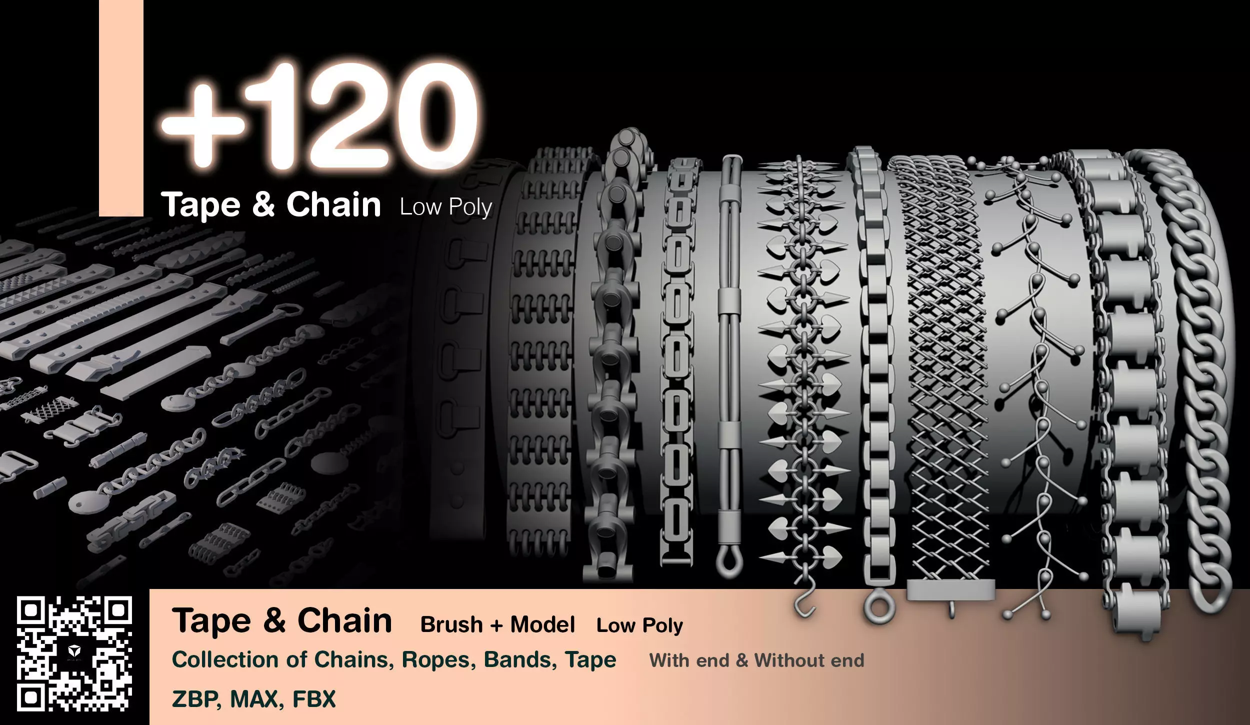 120 Tape and Chain 3D model_0