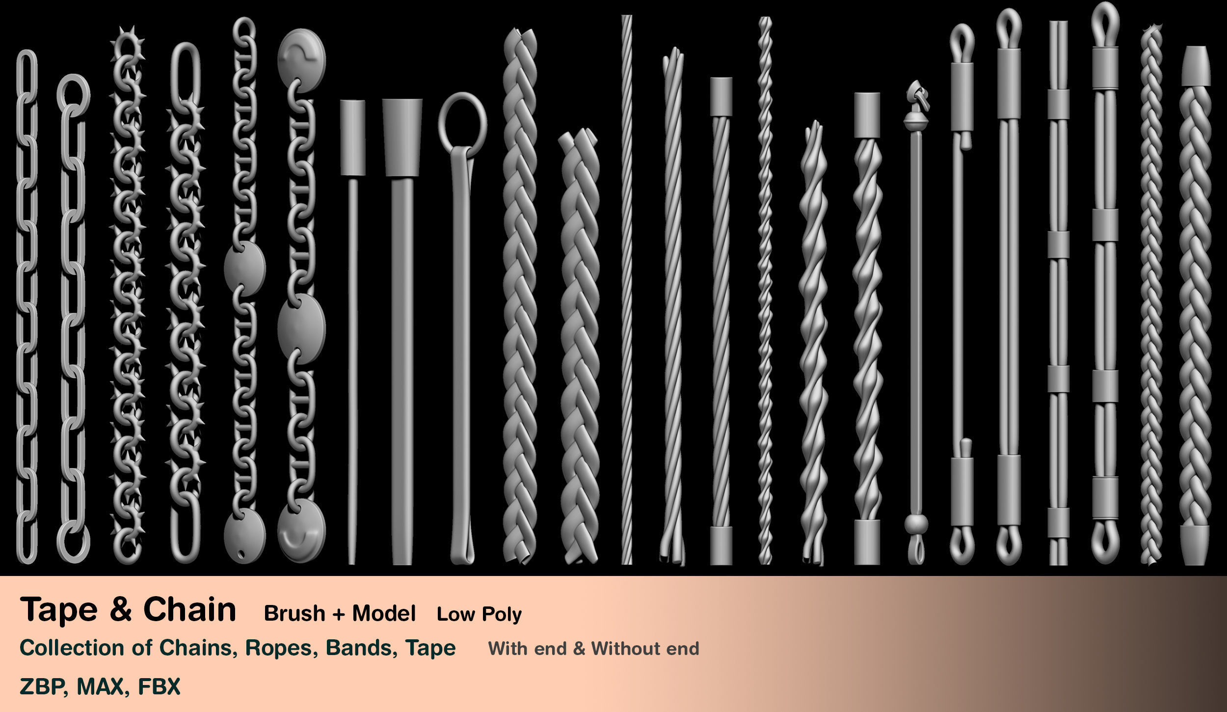 120 Tape and Chain 3D model_5