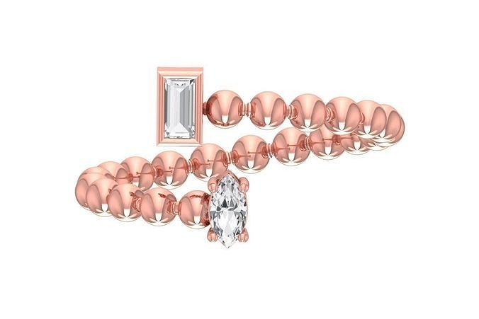 Women Beaded Rings 3D print model
