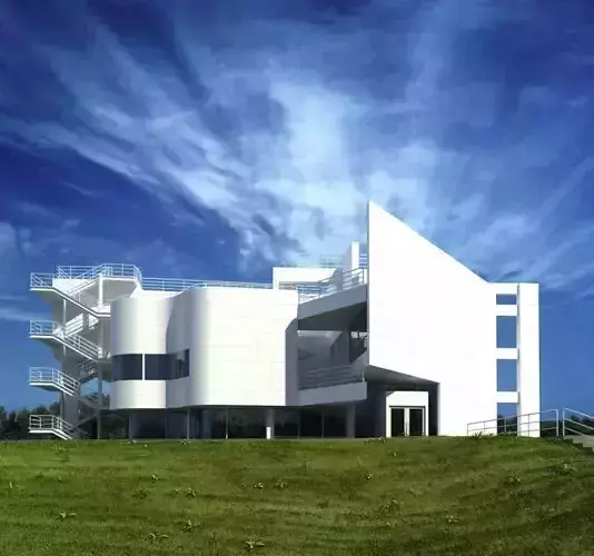Modern White House With Stairs