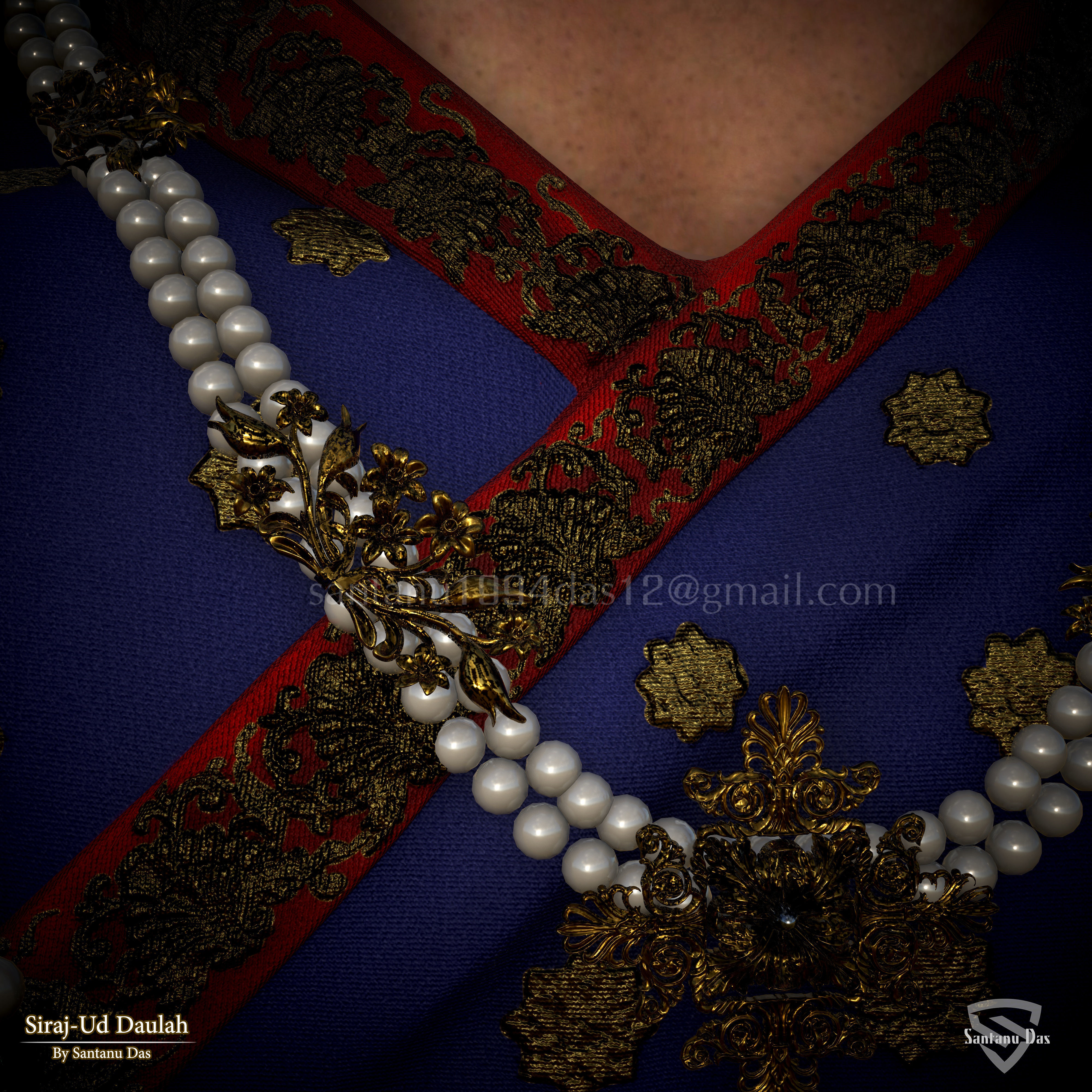 SIRAJ-UD-DAULAH 3d Print bust of man wearing turban 3D print model_11