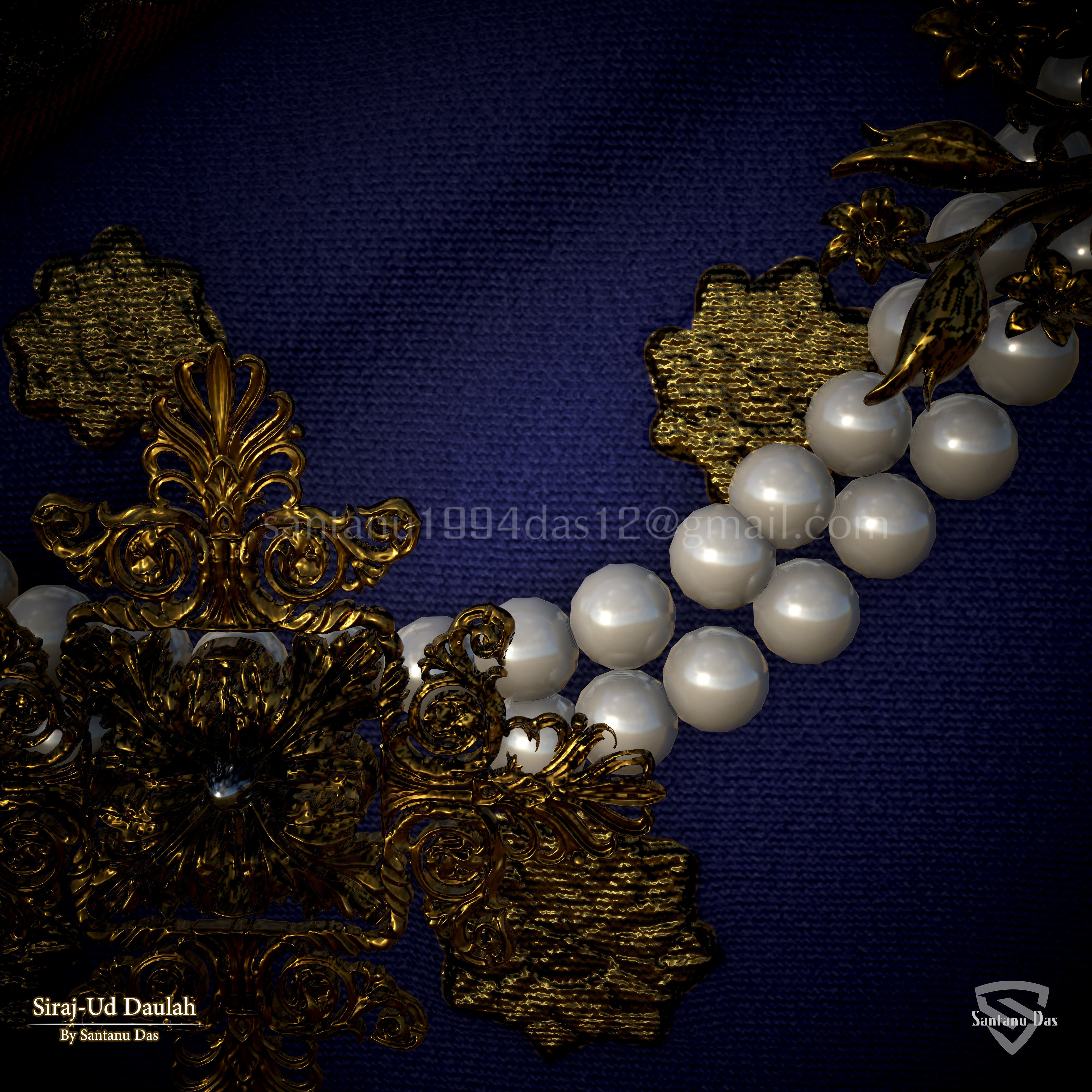 SIRAJ-UD-DAULAH 3d Print bust of man wearing turban 3D print model_7