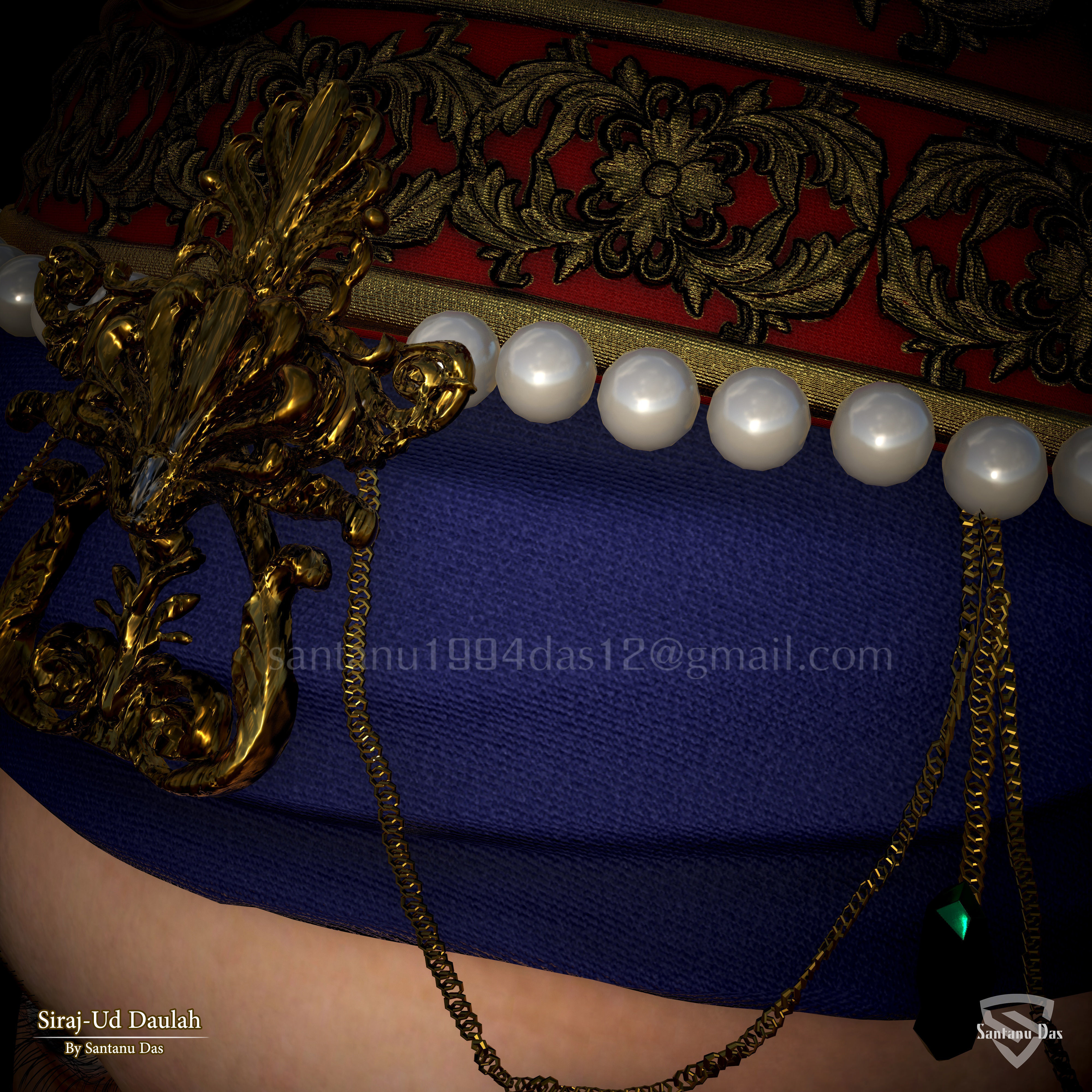 SIRAJ-UD-DAULAH 3d Print bust of man wearing turban 3D print model_15