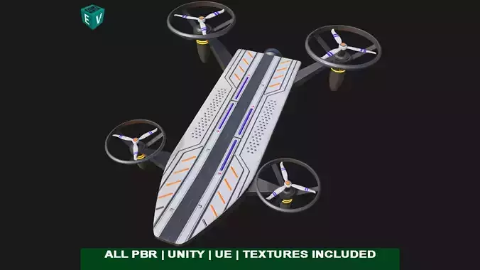 Sci Fi Hoverboard 10 All PBR Unity UE Textures Included Low-poly 3D model Sci Fi Hoverboard 10 All PBR Unity UE Textures Included Low-poly 3D model
