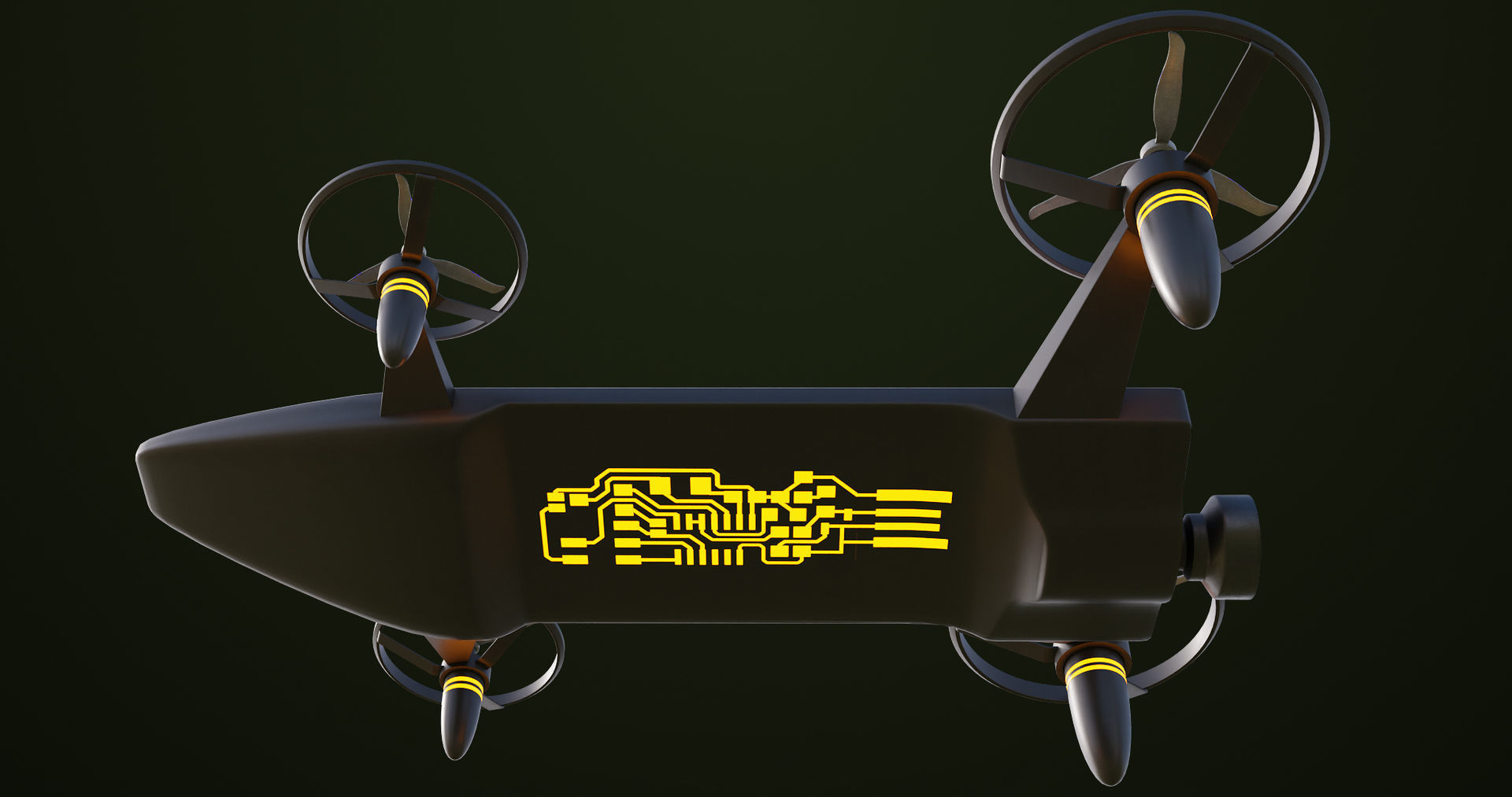 Sci Fi Hoverboard 10 All PBR Unity UE Textures Included Low-poly 3D model_19