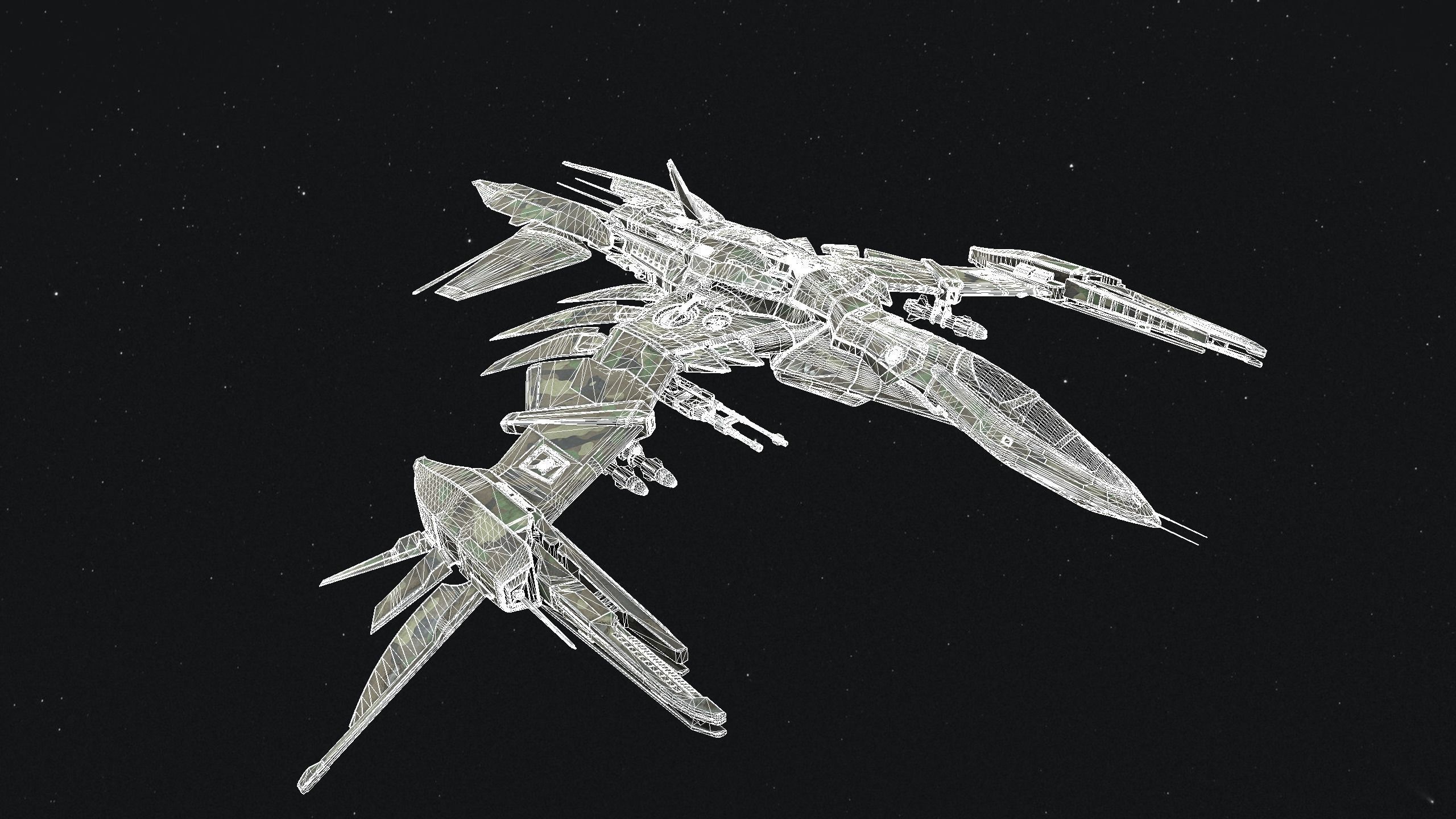 29Frigid-Affection-Fighter spaceship flying in night sky Free 3D model_5