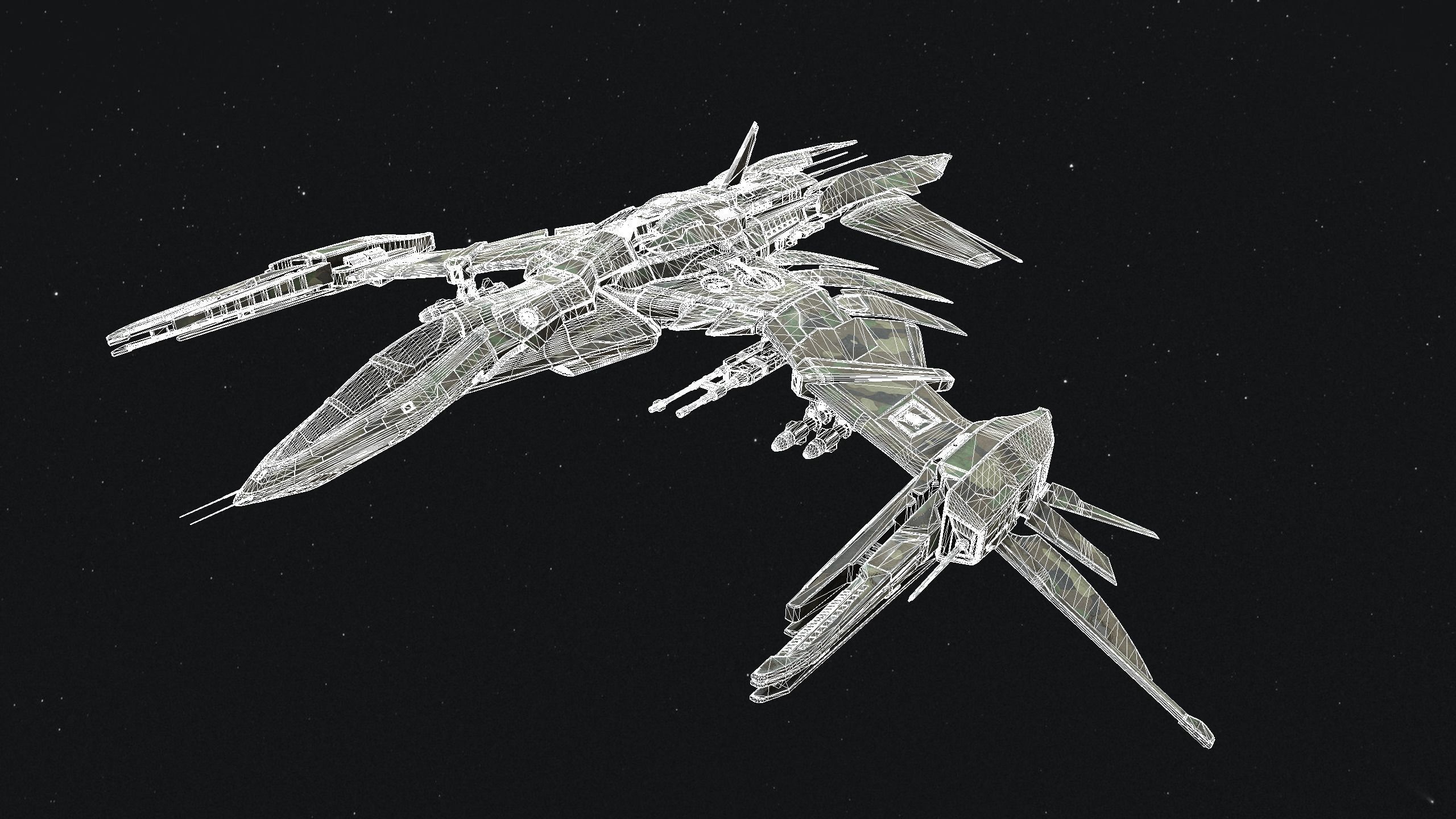 29Frigid-Affection-Fighter spaceship flying in night sky Free 3D model_4