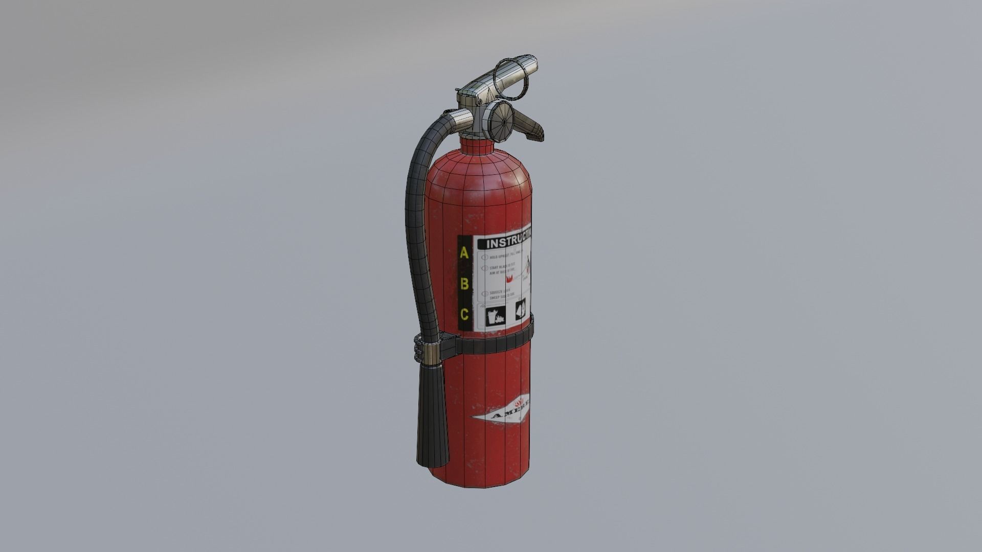 Fire Extinguisher Low-poly 3D model_2