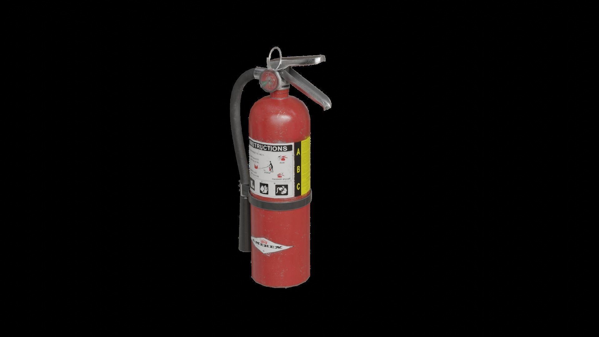 Fire Extinguisher Low-poly 3D model_7