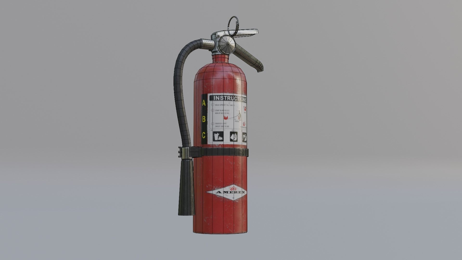 Fire Extinguisher Low-poly 3D model_4