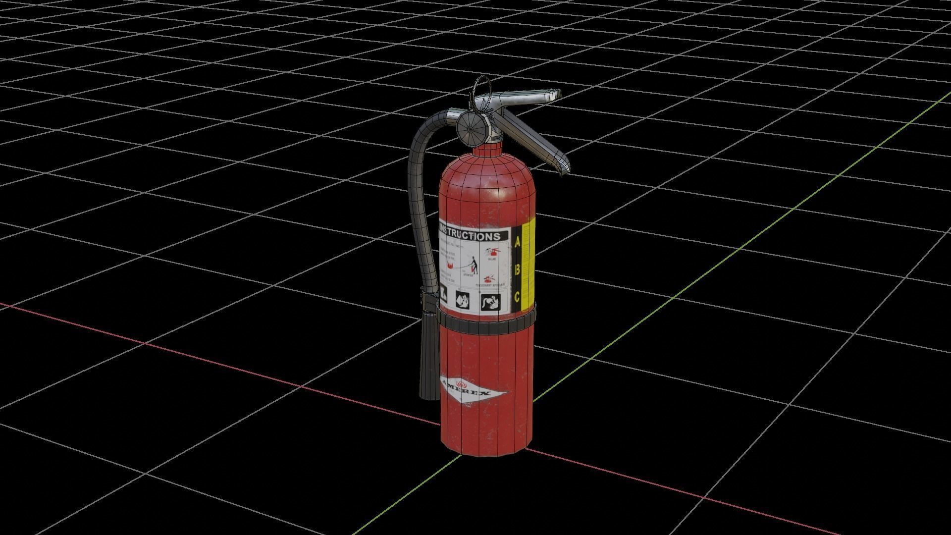 Fire Extinguisher Low-poly 3D model_8