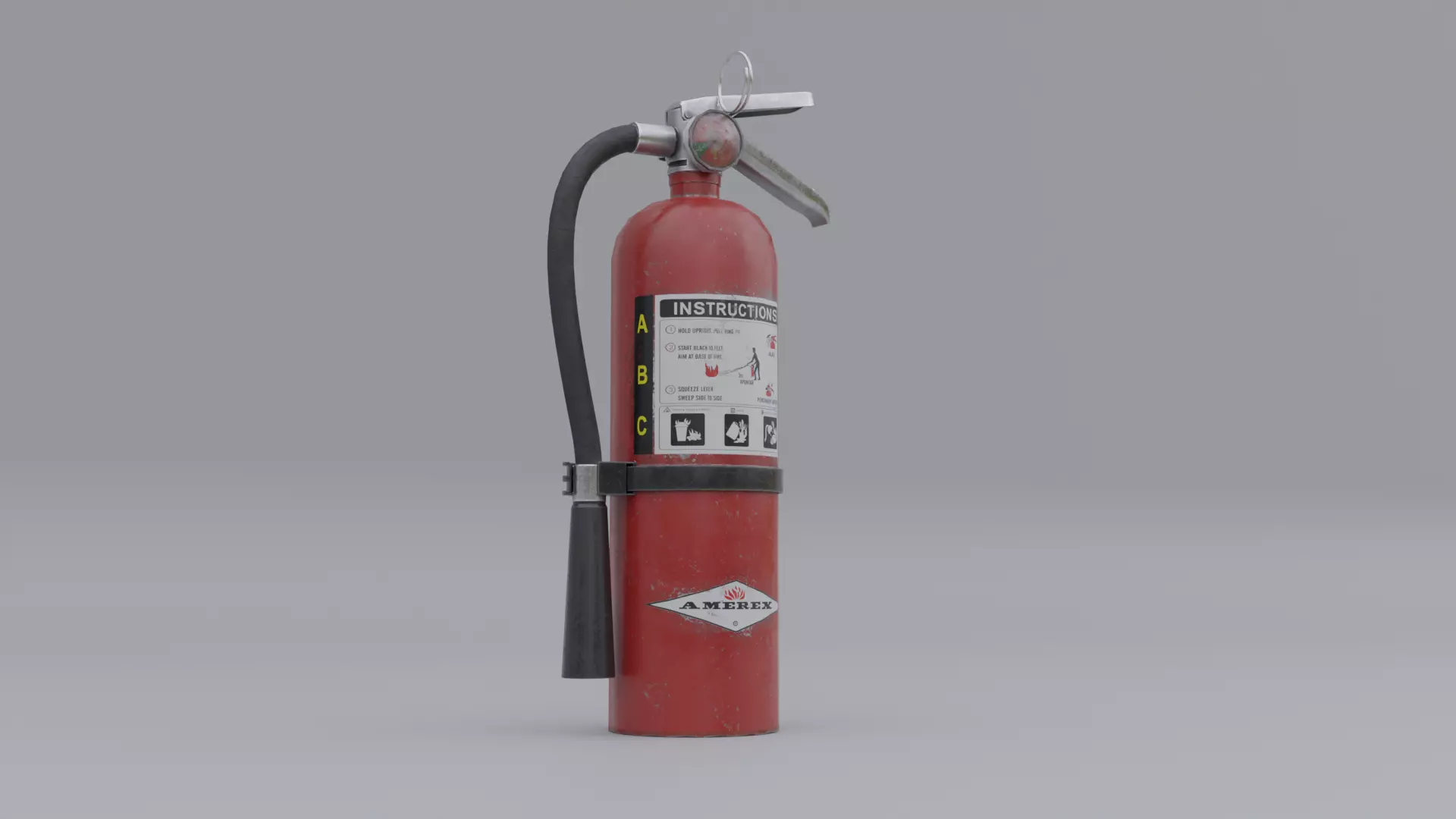 Fire Extinguisher Low-poly 3D model_0