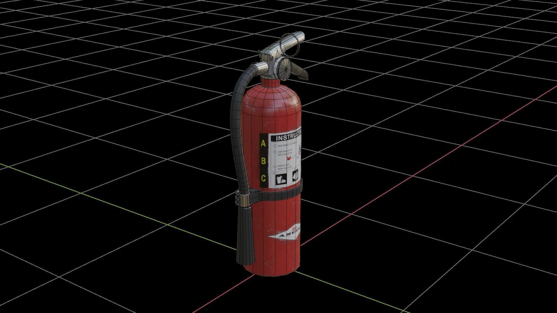 Fire Extinguisher Low-poly 3D model_10