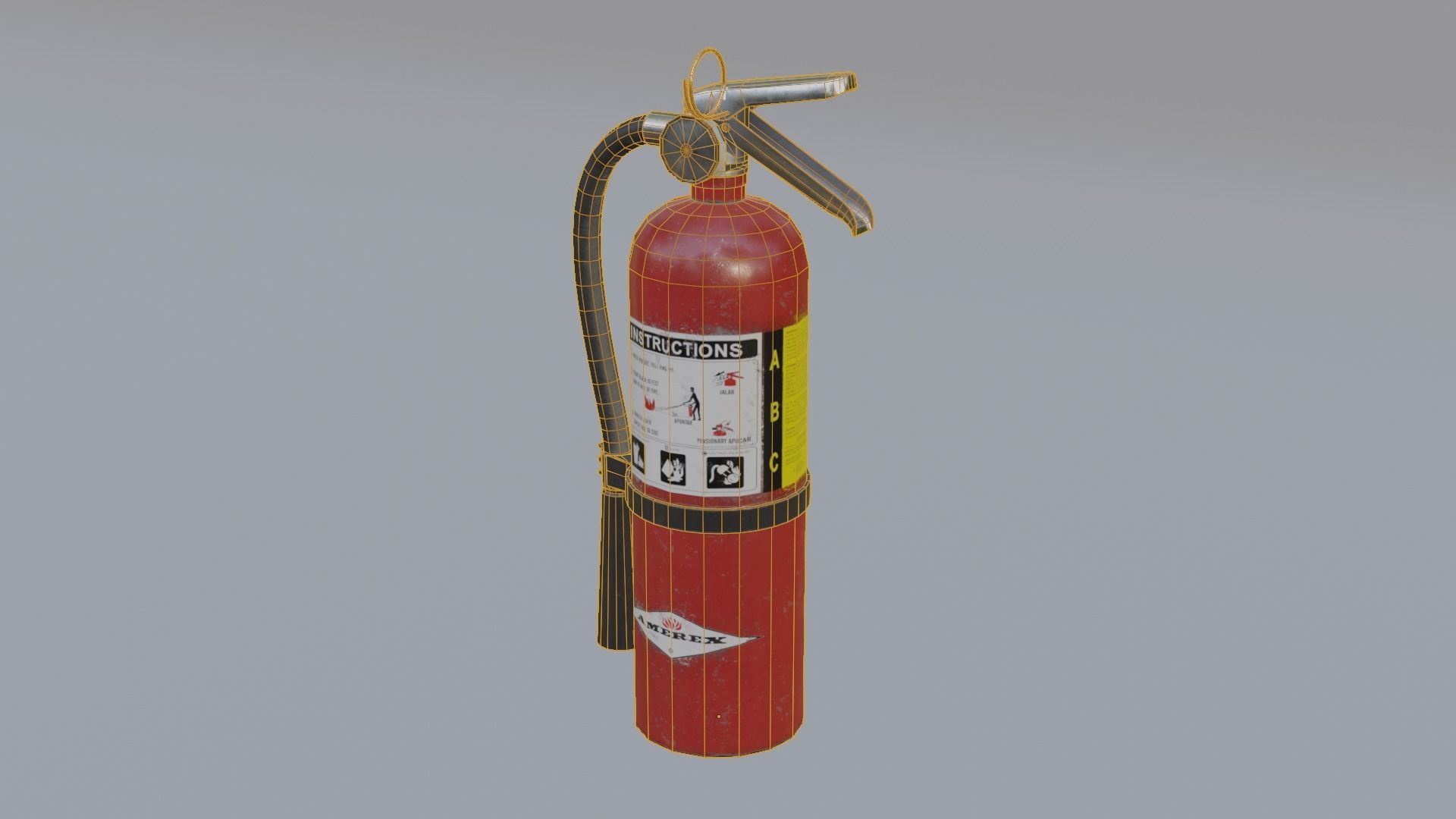 Fire Extinguisher Low-poly 3D model_5