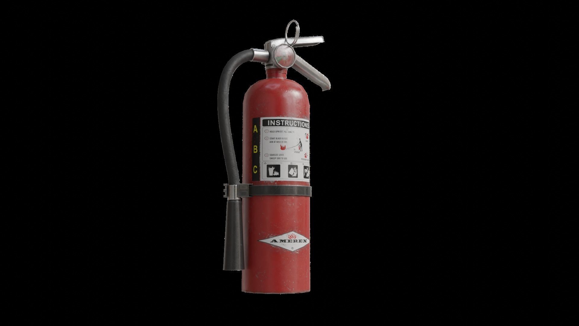 Fire Extinguisher Low-poly 3D model_11