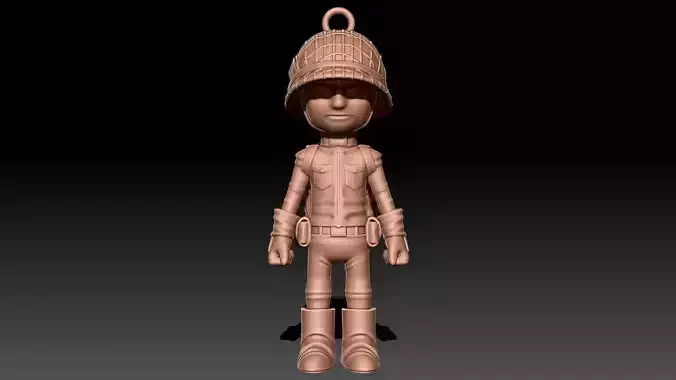 American soldier ww2 keychain