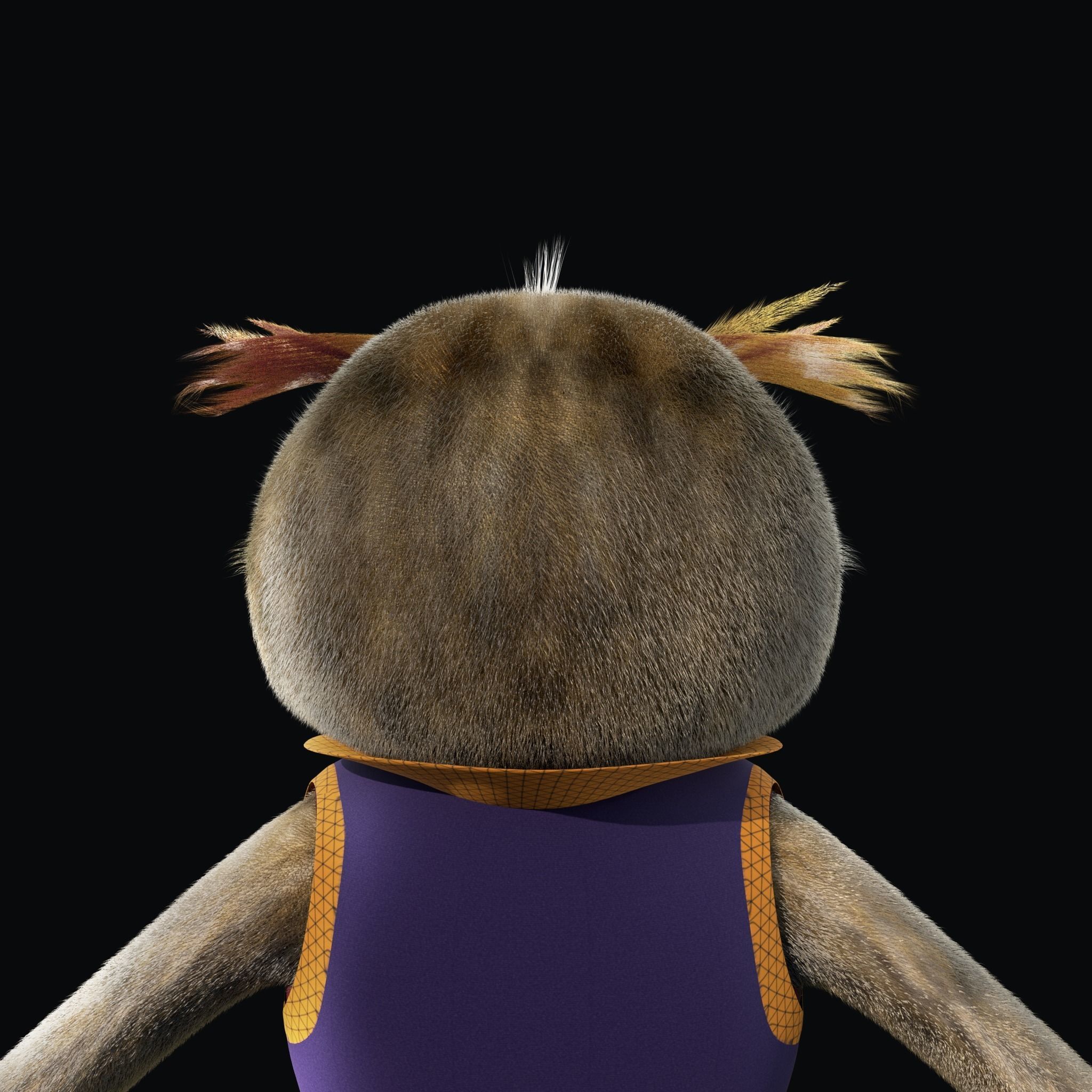 Cartoon Owl Rigged 3D model_18