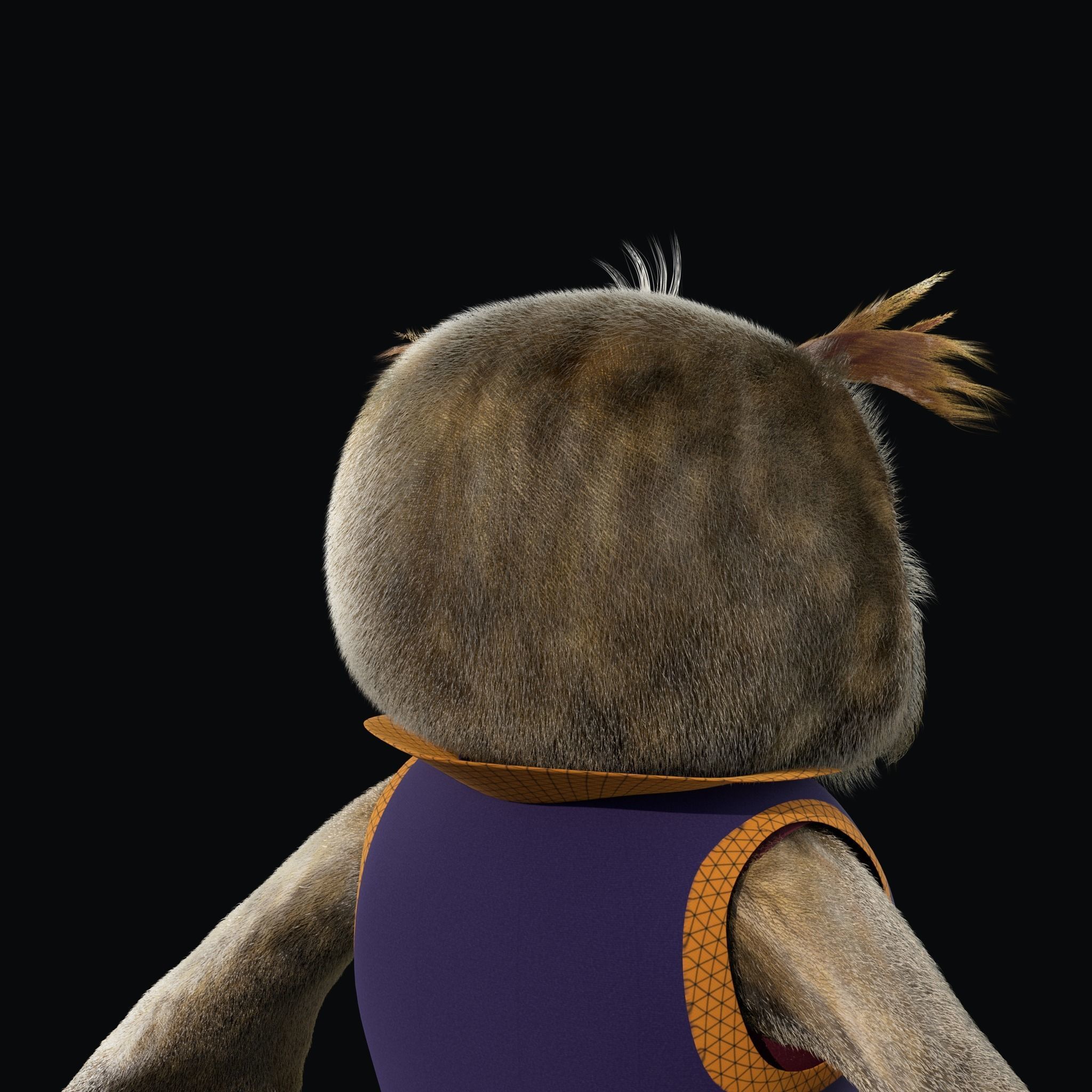 Cartoon Owl Rigged 3D model_17