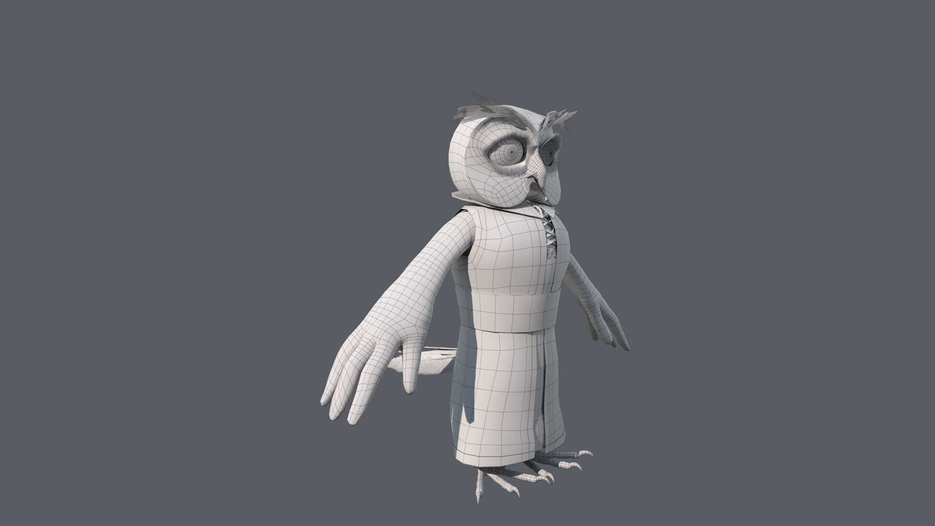 Cartoon Owl Rigged 3D model_23