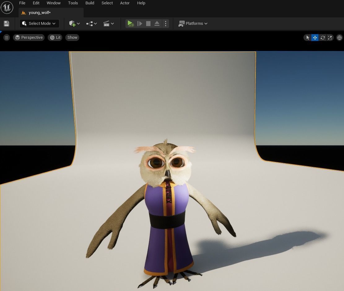 Cartoon Owl Rigged 3D model_21