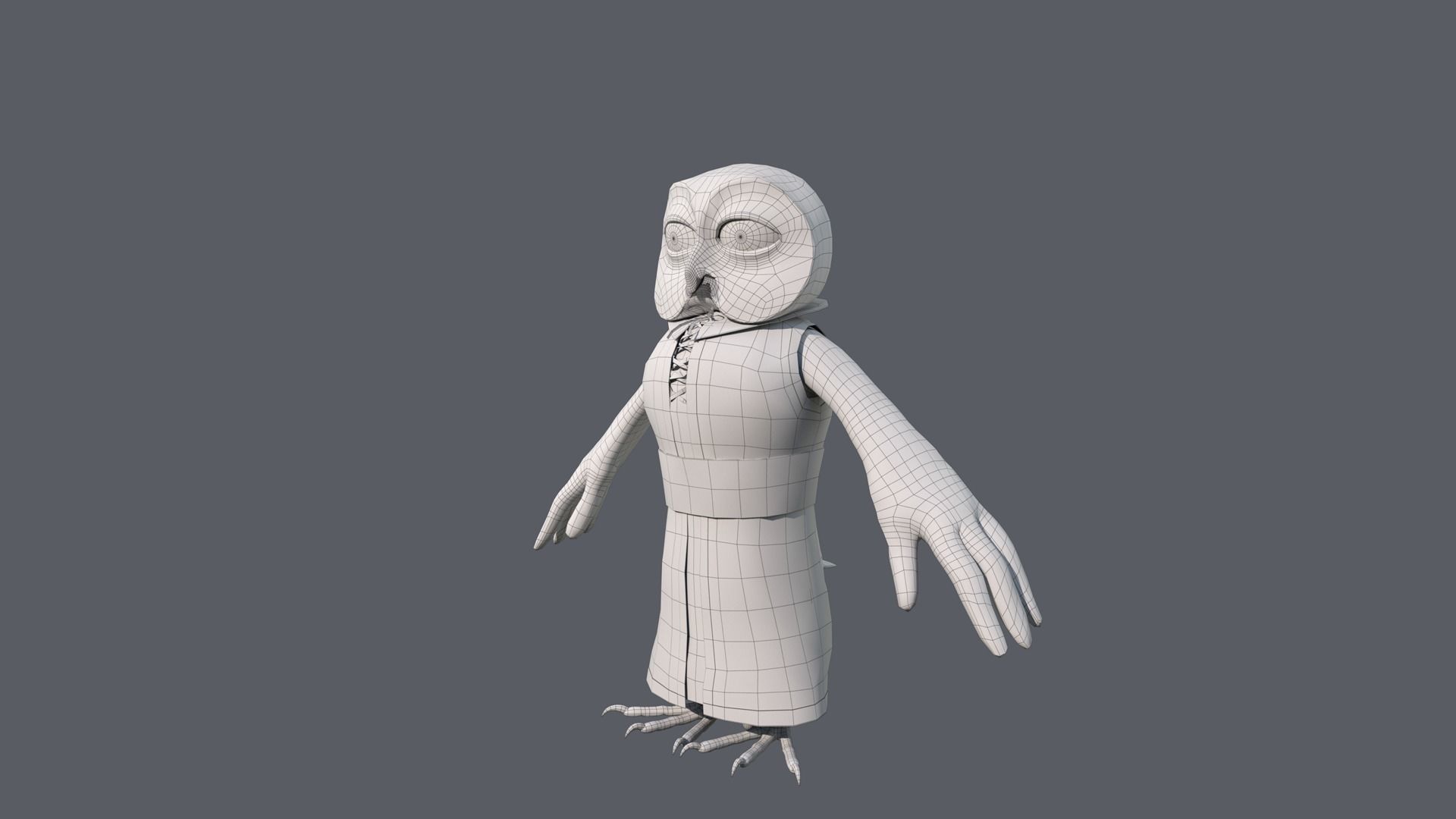 Cartoon Owl Rigged 3D model_28