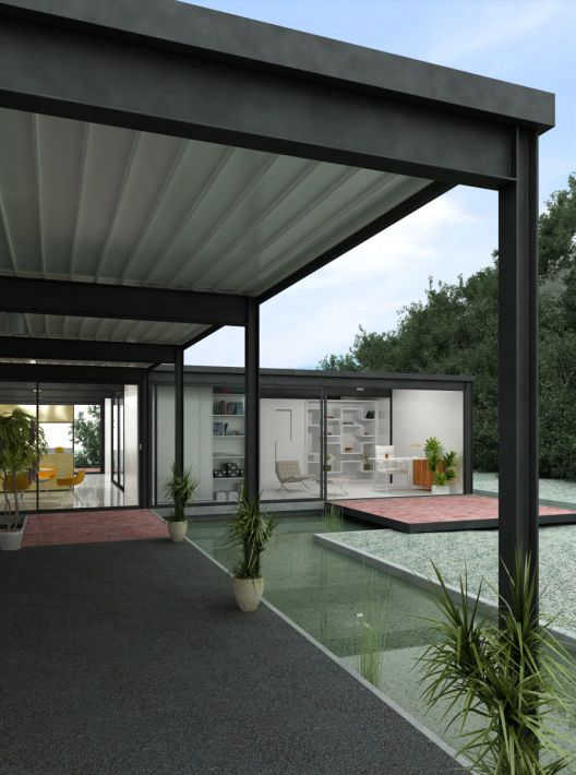 Modern House Terrase 3D model_1
