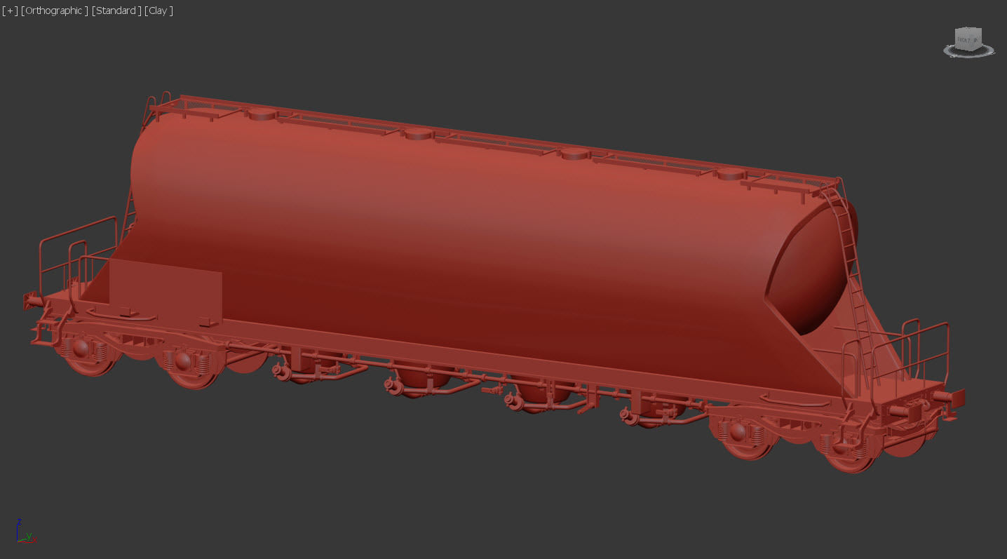 train wagons pack 3D model_11