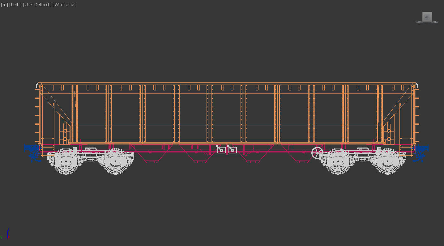 train wagons pack 3D model_18