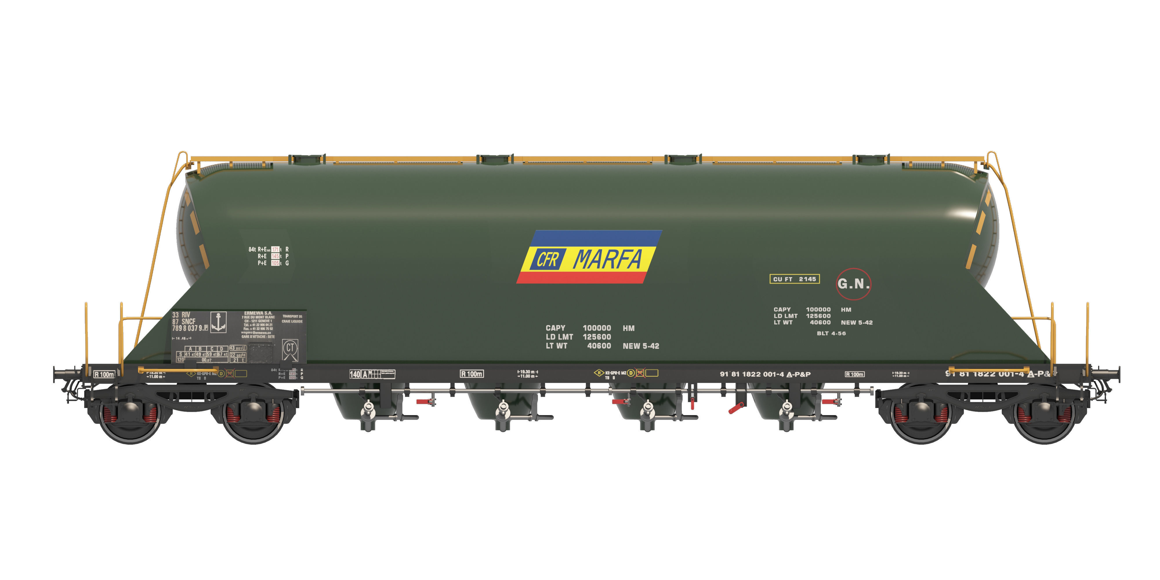 train wagons pack 3D model_10