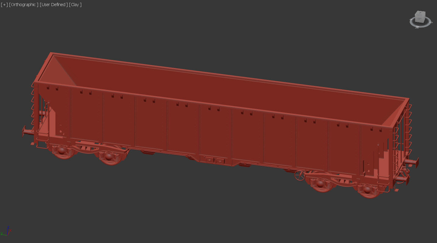 train wagons pack 3D model_20