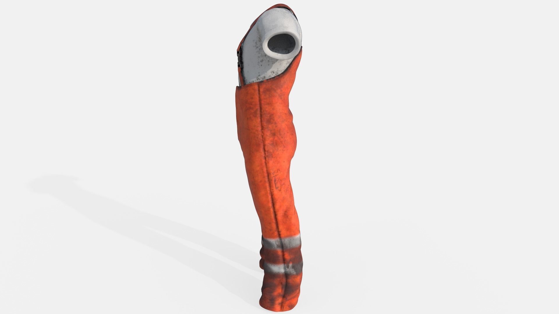 Orange  Mens Overall Pants Low-poly 3D model_7