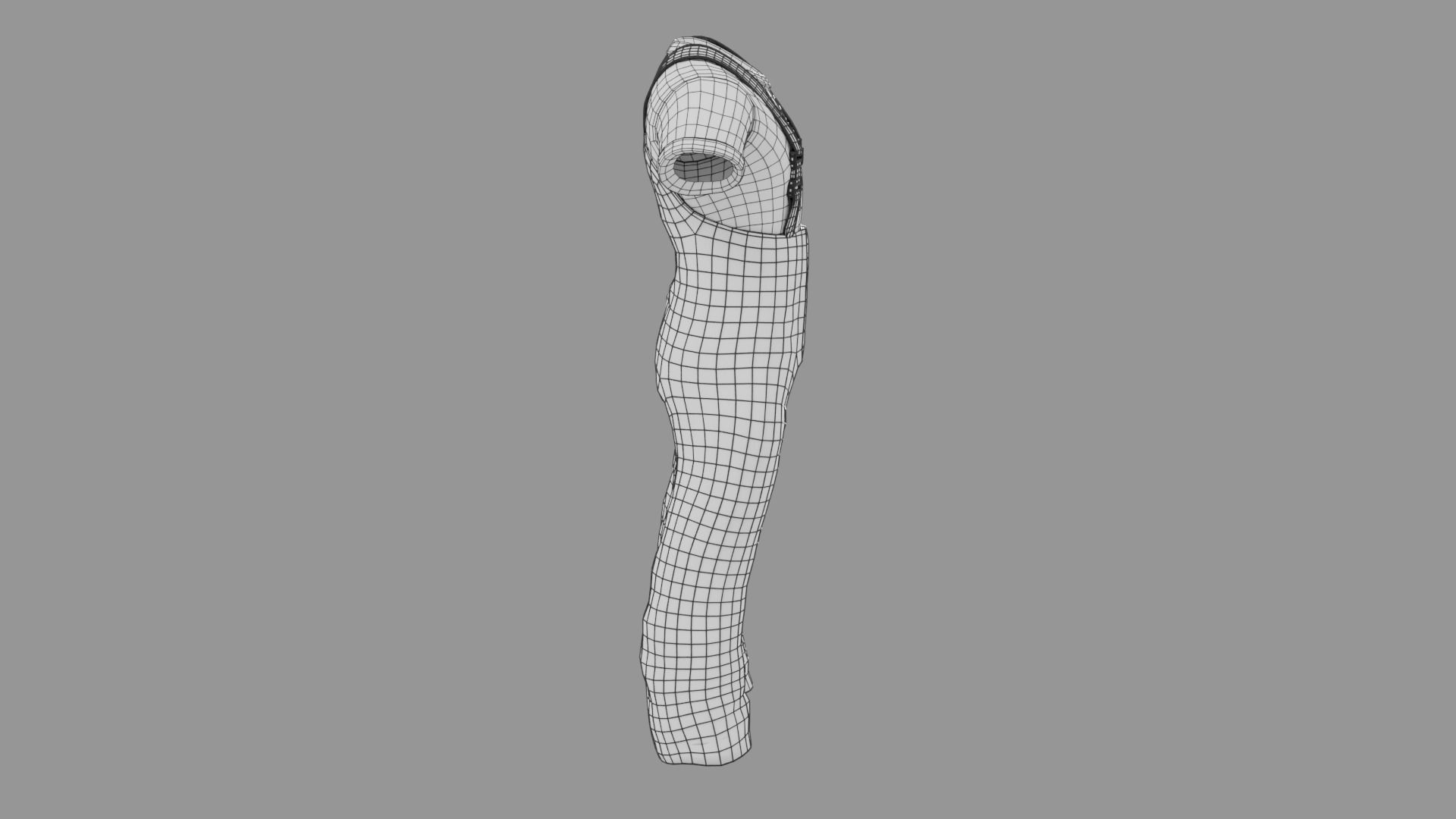 Orange  Mens Overall Pants Low-poly 3D model_18