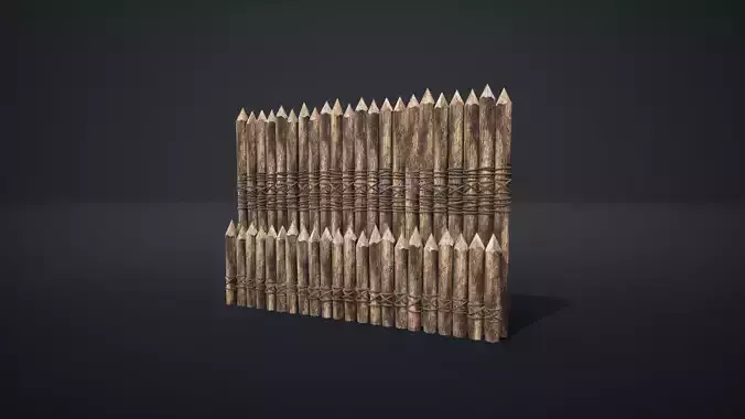 PALISADE BARRIER BARRICADE WALL DAM WOODEN MEDIEVAL FORT VILLAGE