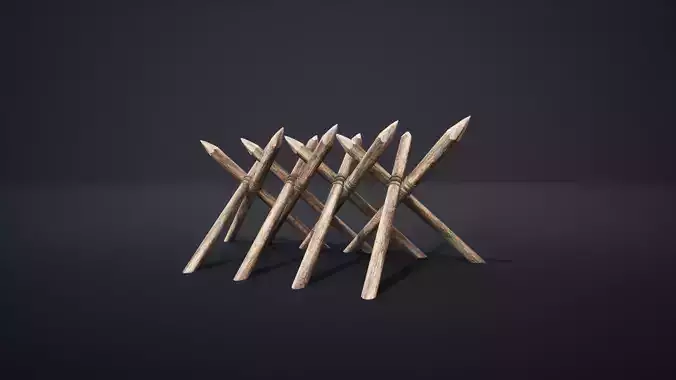 PALISADE BARRIER BARRICADE WALL DAM MEDIEVAL WOODEN VILLAGE FORT