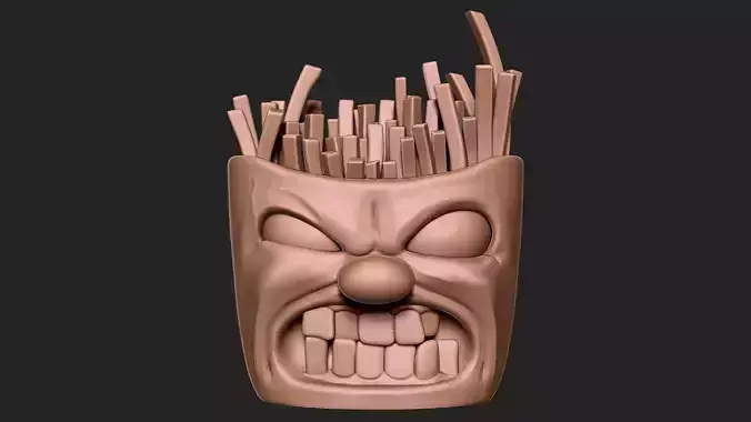 Angry french fries 3D print model