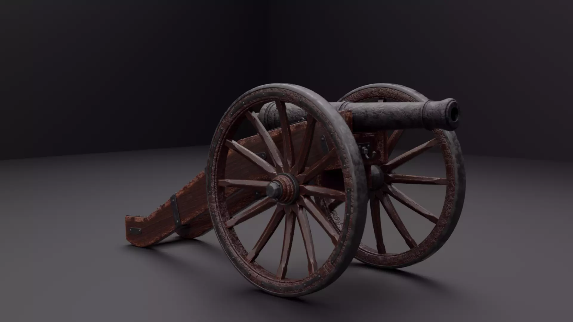 realistic cannon 3D model_0