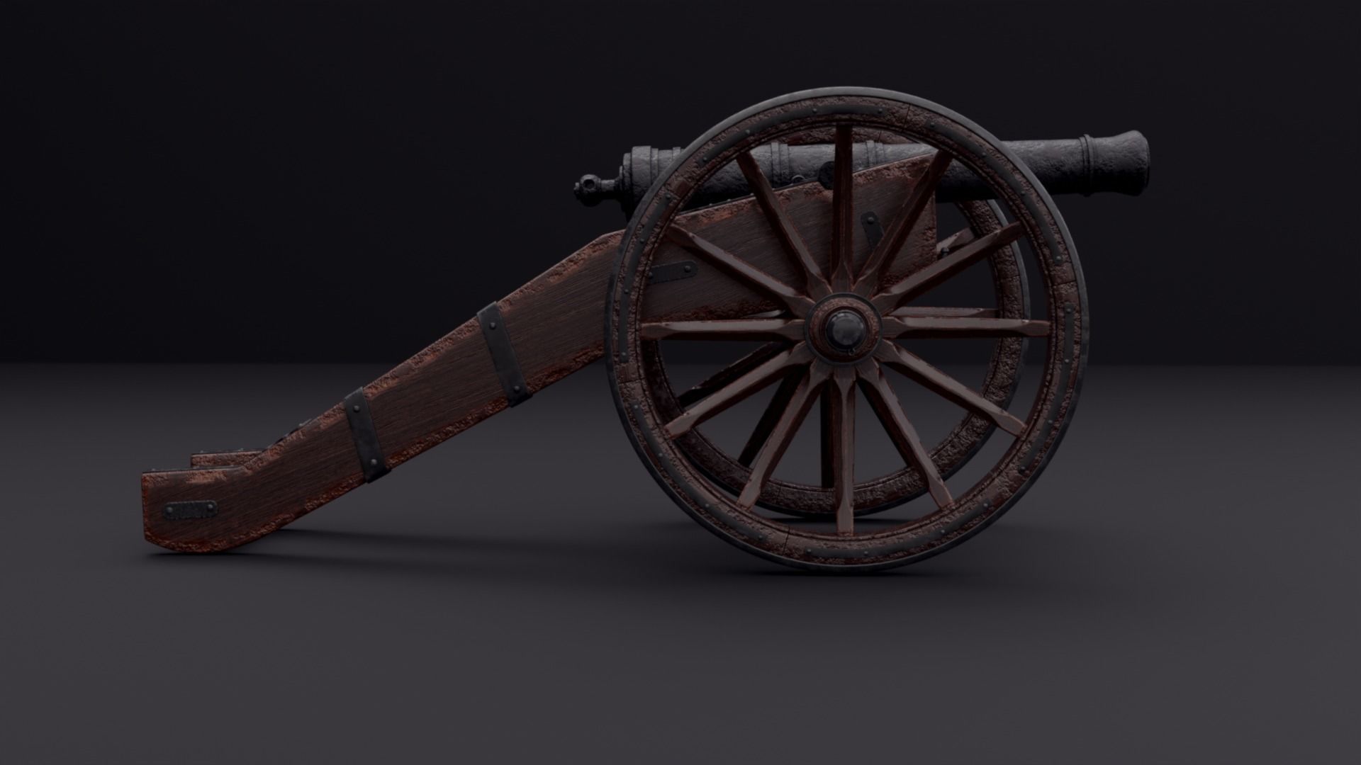 realistic cannon 3D model_2
