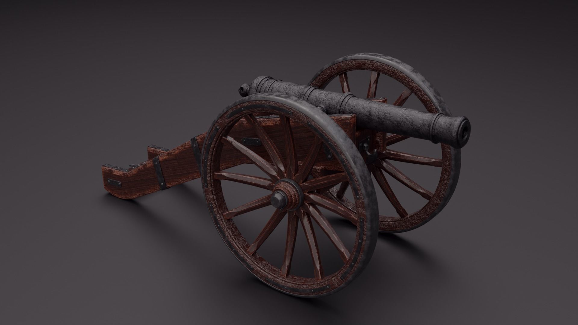 realistic cannon 3D model_6