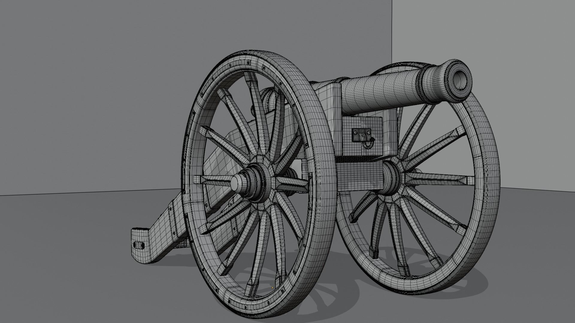realistic cannon 3D model_8