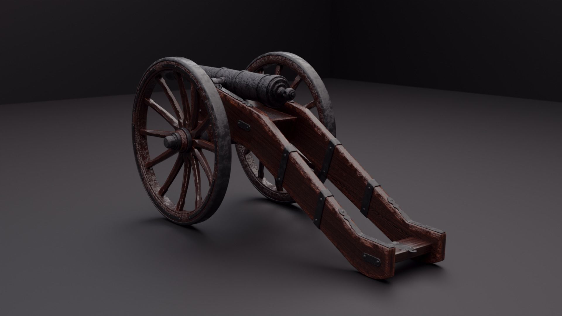 realistic cannon 3D model_7