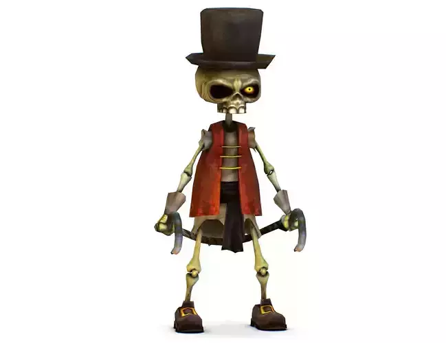 Bone Pirate Skeleton in Rob Hat and Hooks